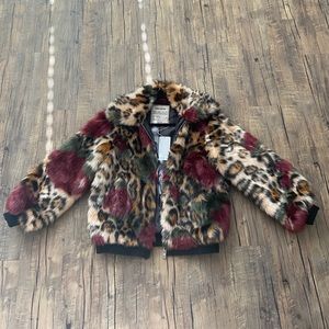 Zadig and Voltaire jacket S- Faux fur leopard